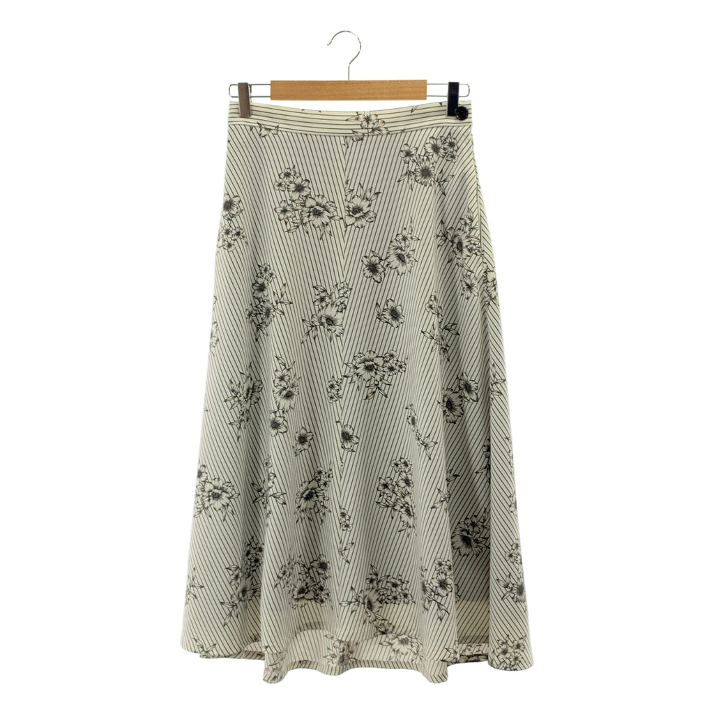 IENA / イエナ | 2025SS | 総柄 ストライプフラワースカート / 裏地付き | 38 | レディース