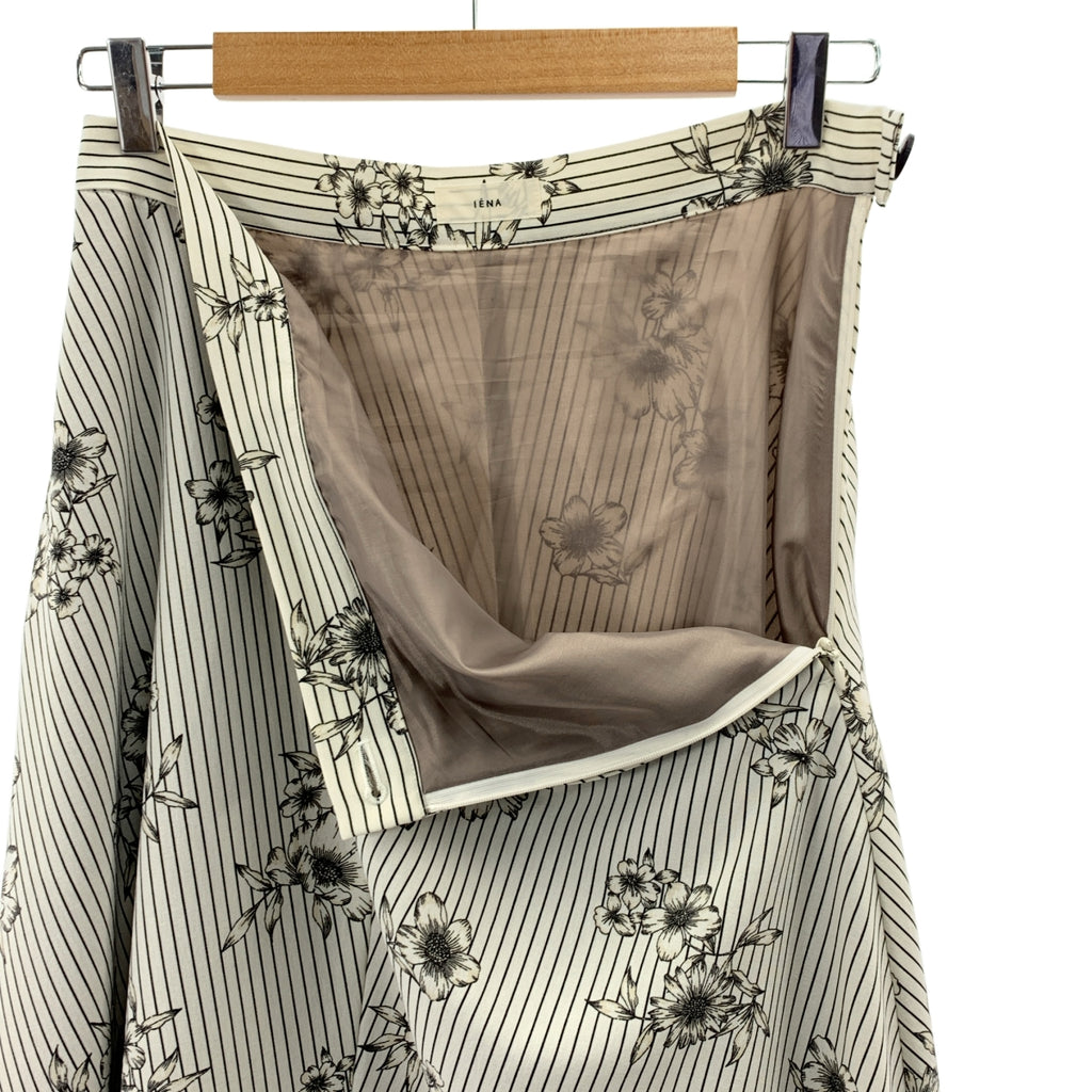 IENA / イエナ | 2025SS | 総柄 ストライプフラワースカート / 裏地付き | 38 | レディース