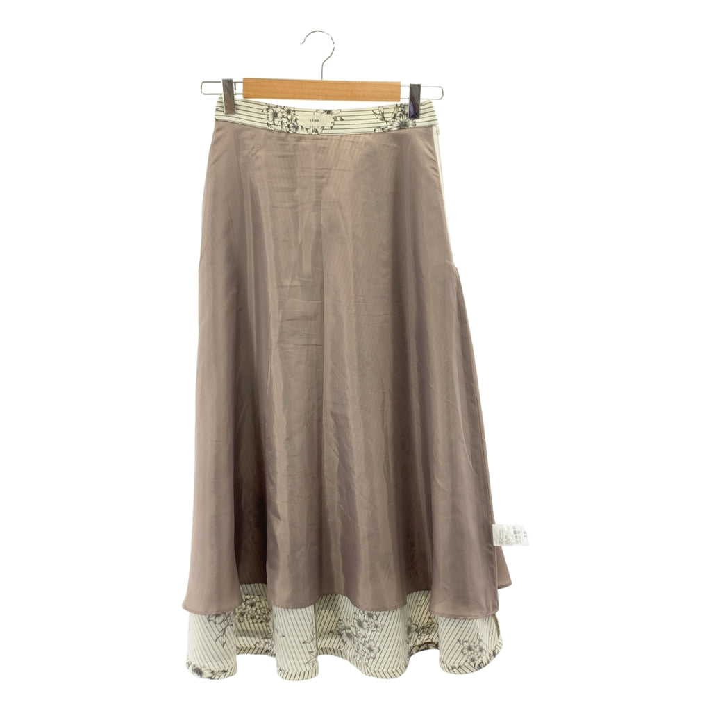 IENA / イエナ | 2025SS | 総柄 ストライプフラワースカート / 裏地付き | 38 | レディース