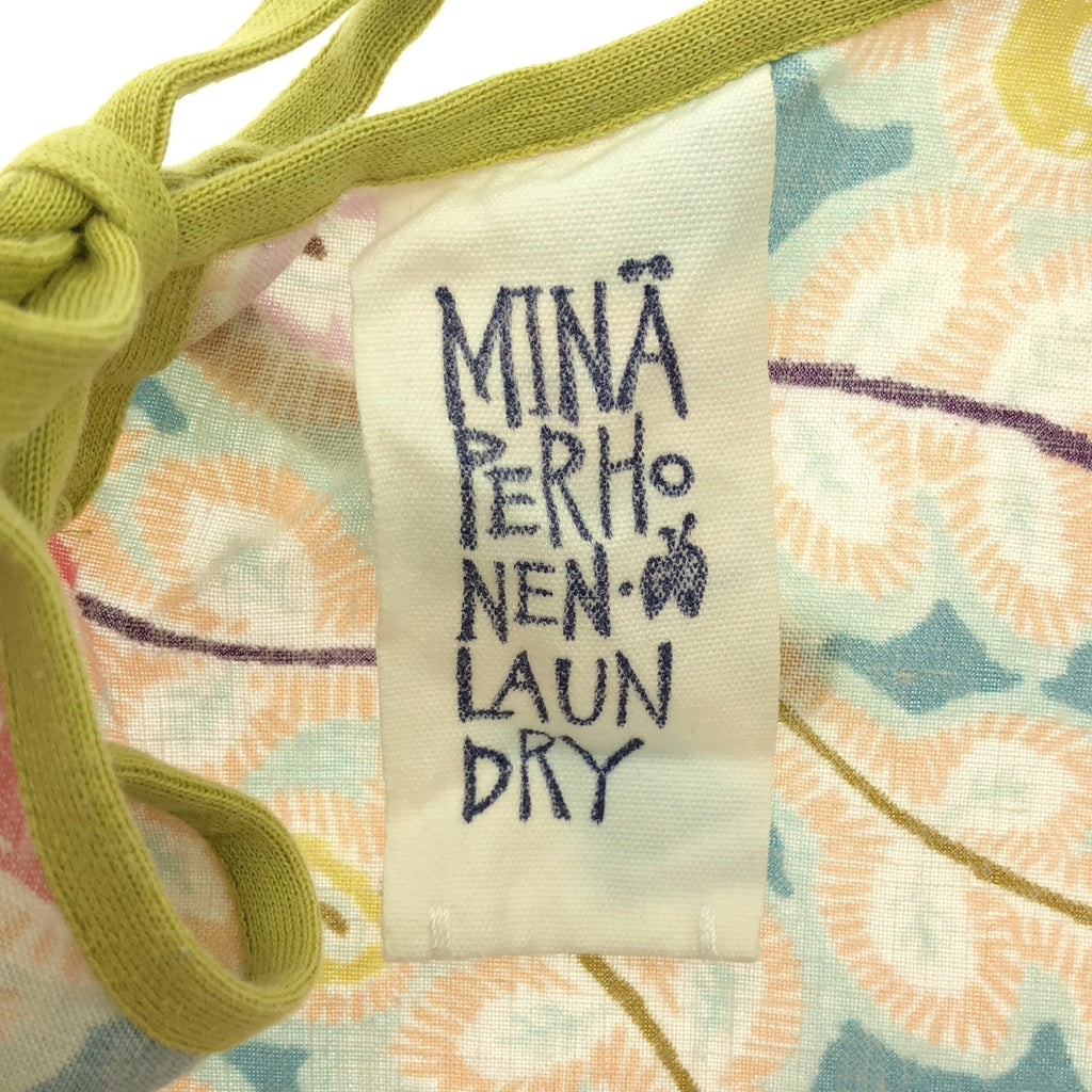 mina perhonen / ミナペルホネン | 2013-14 a/w | Hanna / リネン 総柄 ノースリーブブラウス | 36 | マルチカラー | レディース