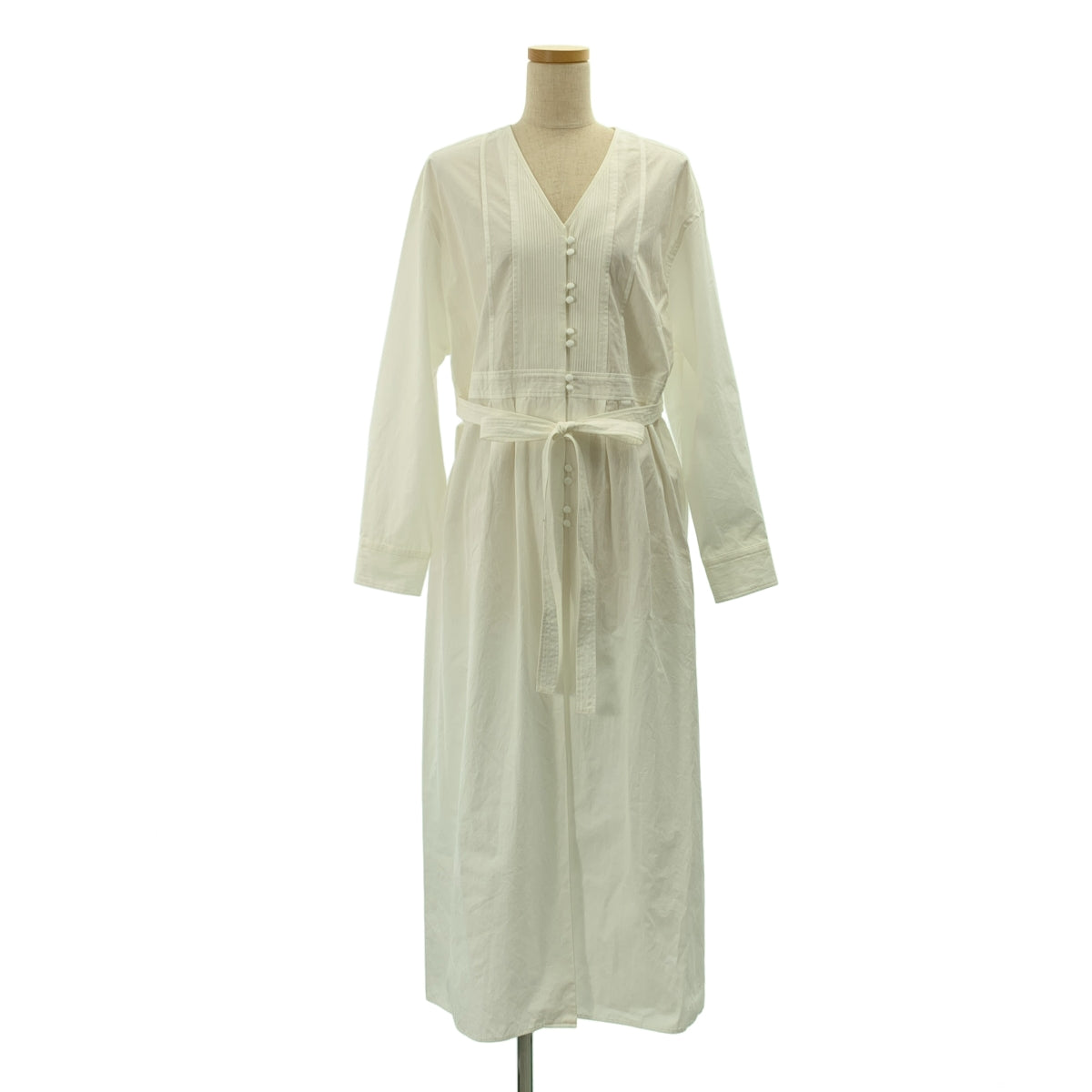 yuni IS LIKE A FLOWER TO ME / ユニ | コットン ピンタック ベルテッド シャツ ワンピース | F | レディース