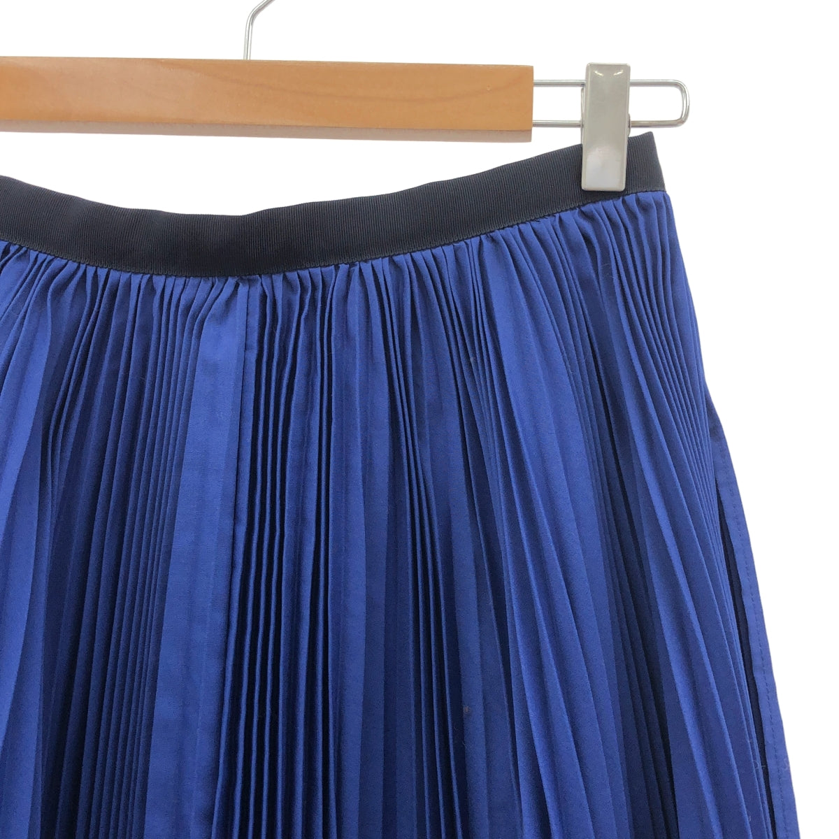 sacai luck / サカイラック | コットン混 プリーツ フレアスカート | 1 | ブルー | レディース