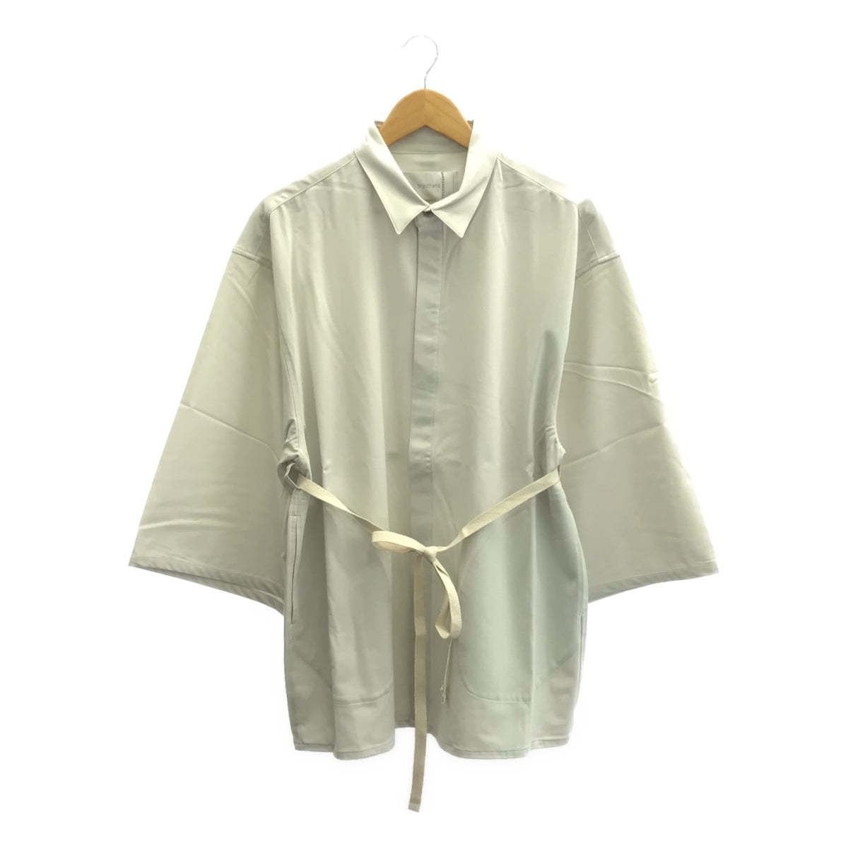 【新品】  prasthana / プラスターナ | long loop big sleeve shirt 半袖シャツ | M | グレー系 | メンズ