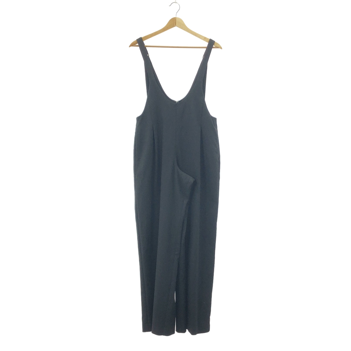 CLANE / クラネ | U NECK TUCK SALOPETTE PANTS / Uネックタックサロペットパンツ | 0 | ブラック | レディース