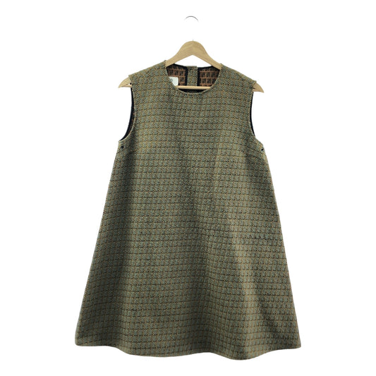 MM6 Maison Margiela / エムエムシックスメゾンマルジェラ | 総柄 フレア ノースリーブ ワンピース | 42 | レディース