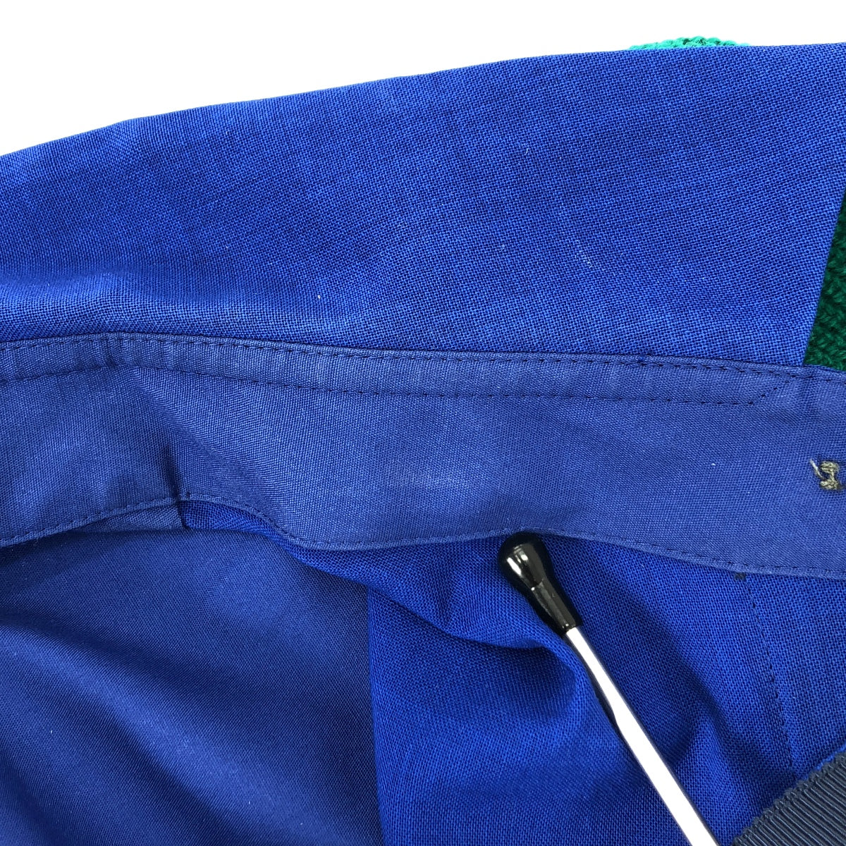 sacai | 西裝混搭襯衫 | 針織色長版襯衫 | 2 碼 | 藍/綠 | 女款