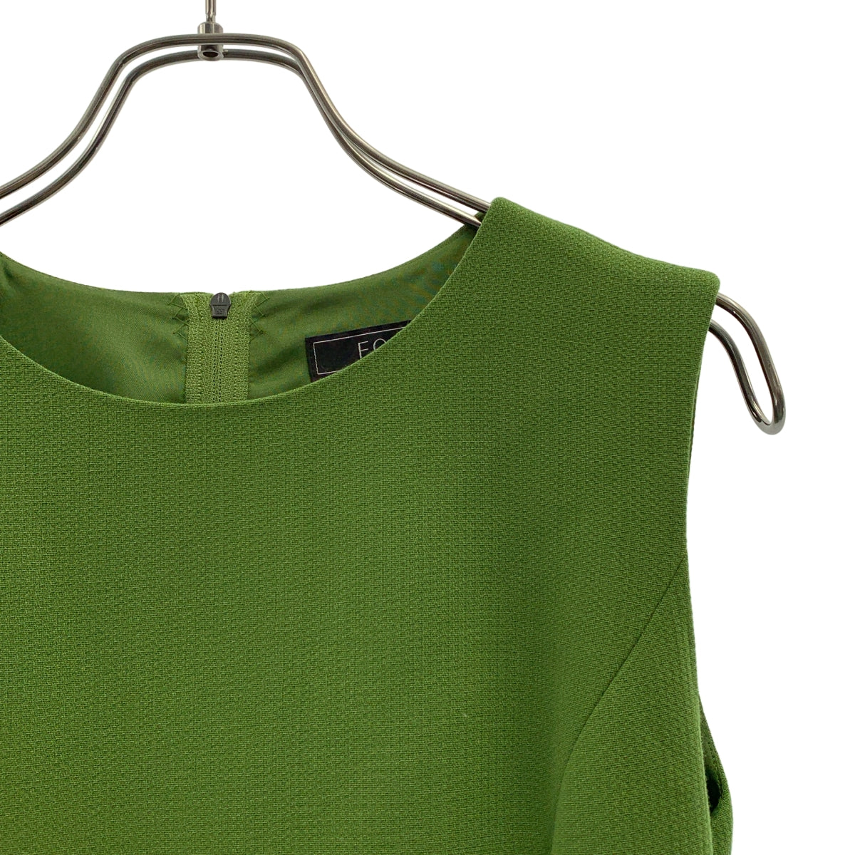 フォクシー　ティアード　ノースリーブ　ウール　膝丈ワンピース　38 FOXEY / フォクシー | Dress ウール ノースリーブ ワンピース / 39615