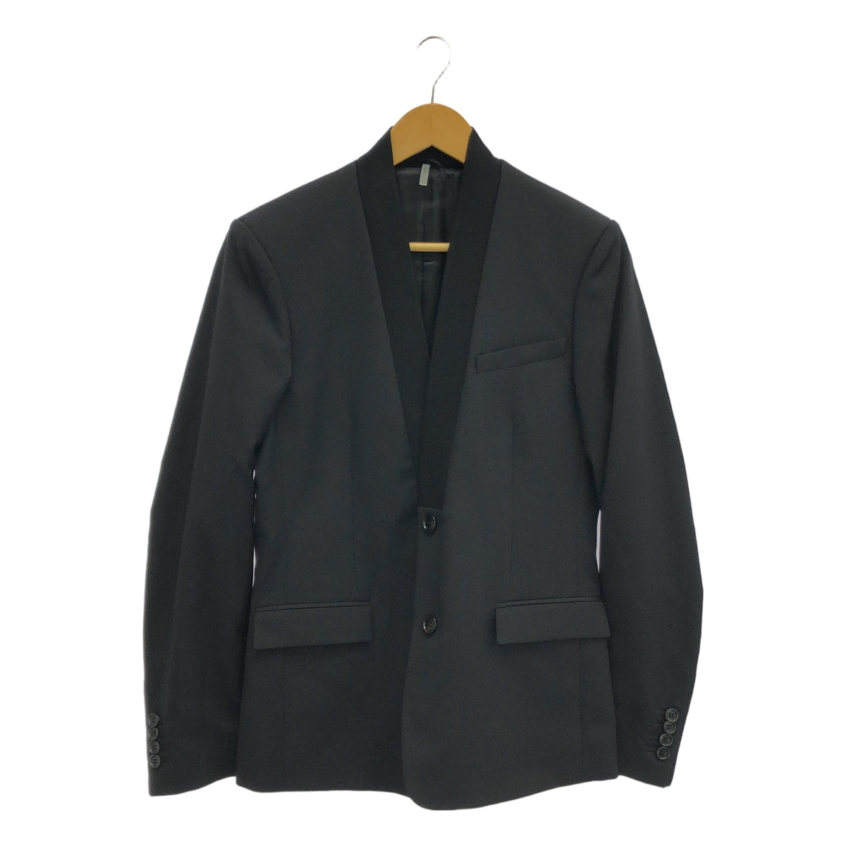 【美品】  Dior / ディオール | リブカラー 2B ウール ジャケット | 44 | ブラック | メンズ