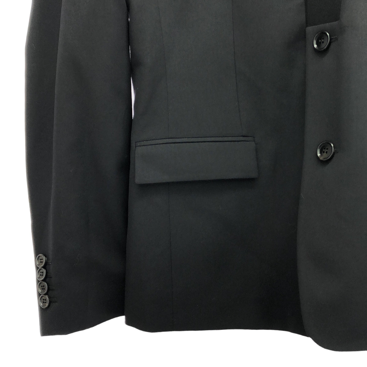 【美品】  Dior / ディオール | リブカラー 2B ウール ジャケット | 44 | ブラック | メンズ