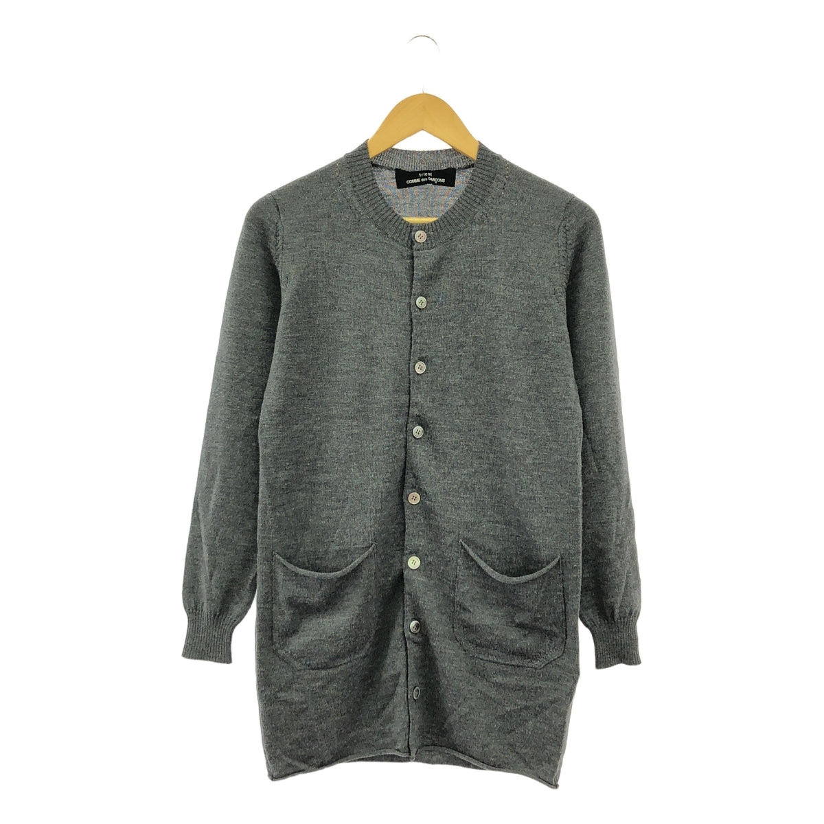 tricot COMME des GARCONS / トリココムデギャルソン | 2011AW | ウール ロング ニットカーディガン | グレー | レディース