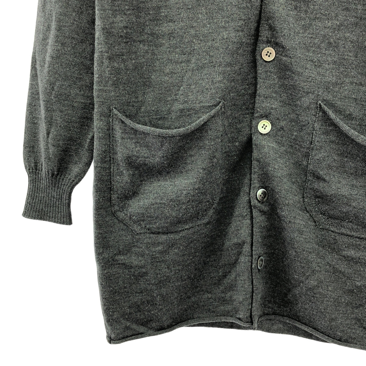 tricot COMME des GARCONS | 2011AW | 羊毛長針織開襟衫 | 灰色 | 女款