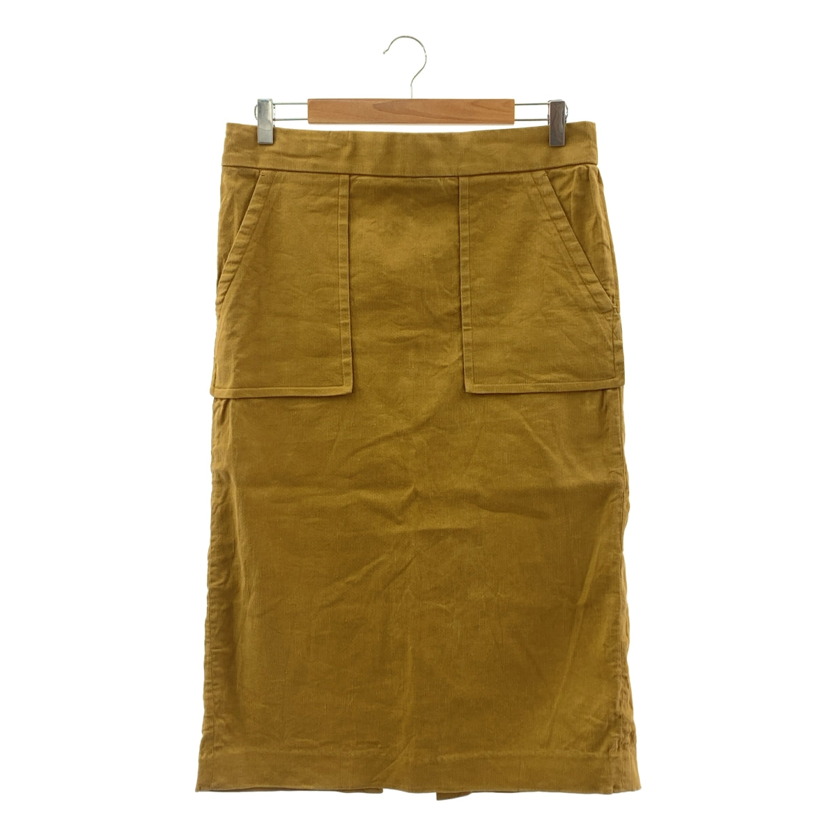 Drawer / ドゥロワー | コットン リネン ストレッチ スカート | 40 | ブラウン | レディース