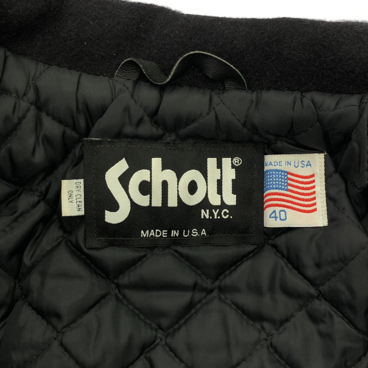 SCHOTT / ショット | 754 ウール ジップアップ ジャケット | 40 | ブラック | メンズ