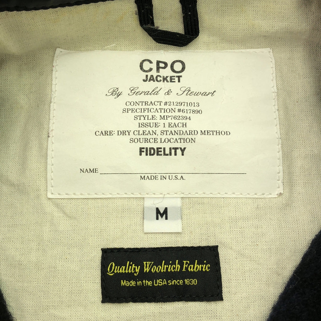 FIDELITY / フィデリティ | ブラックウォッチ チェック ウール CPO ジャケット | M | ネイビー / グリーン | メンズ