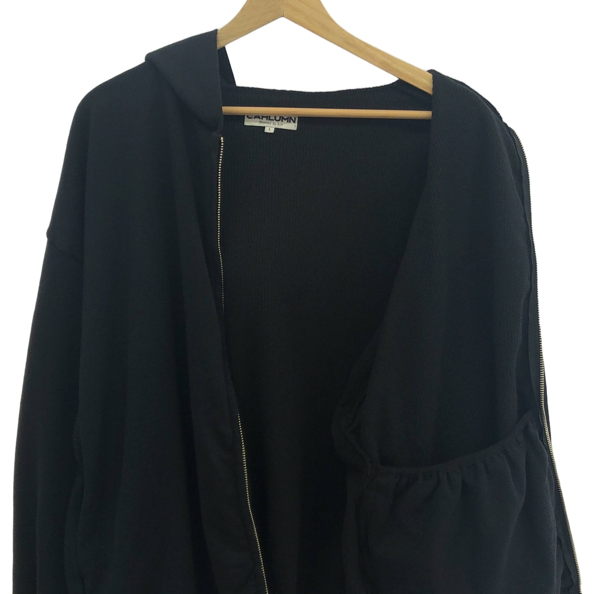 CAHLUMN / カウラム | 2024AW | Heavy Weight Jersey Thermal Lined Zip Hoodie 裏サーマル スウェット ジップパーカー | L | ブラック | メンズ