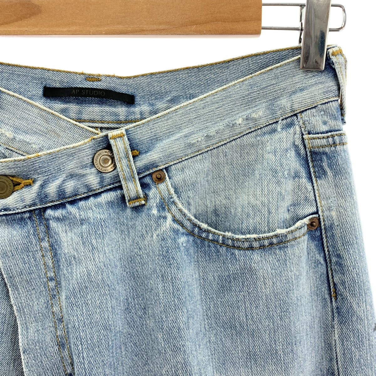 AP STUDIO / エーピーストゥディオ | 2023SS | アシンメトリーデニムパンツ | 34 | レディース
