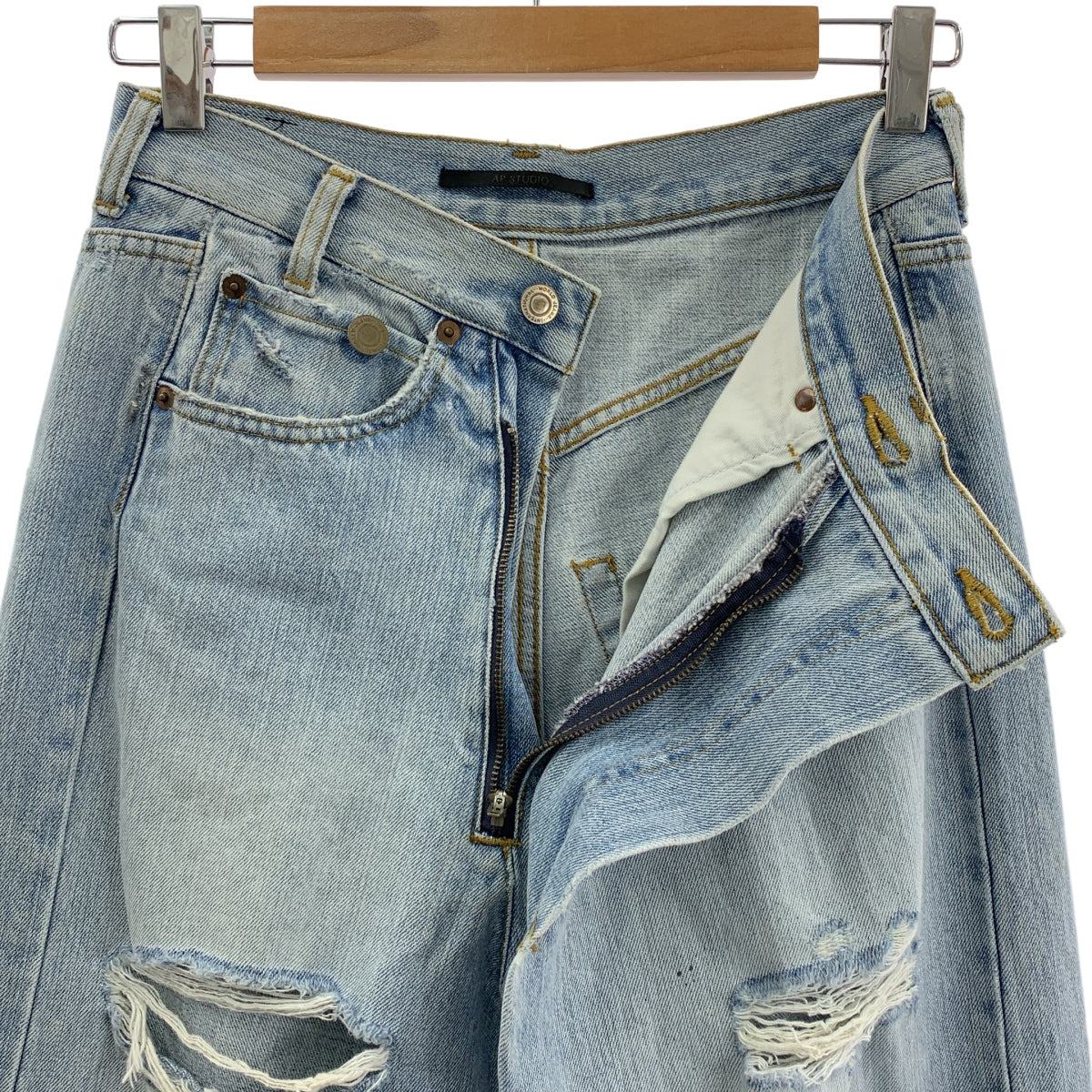 AP STUDIO / エーピーストゥディオ | 2023SS | アシンメトリーデニムパンツ | 34 | レディース