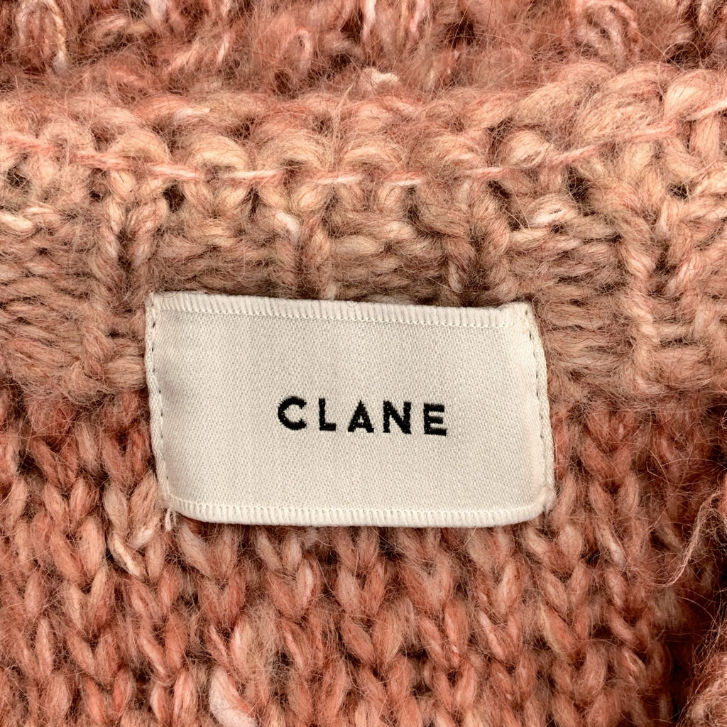 CLANE | 2023 秋冬系列 | 混紡馬海毛針織開襟衫 | 1 碼 | 粉紅色 | 女款