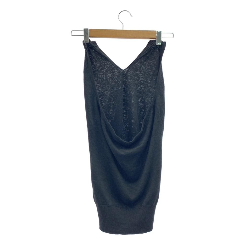 BIOTOP / ビオトープ | リネン ノースリーブ ニット トップス | 01 |