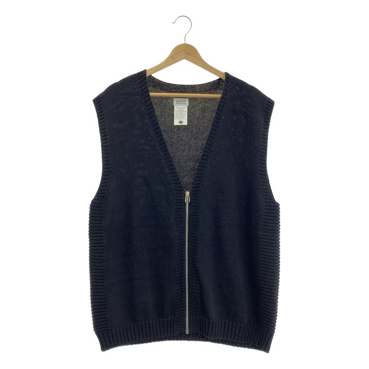 WASEW | 純棉拉鍊背心 | 針織背心 | L碼 | 男士