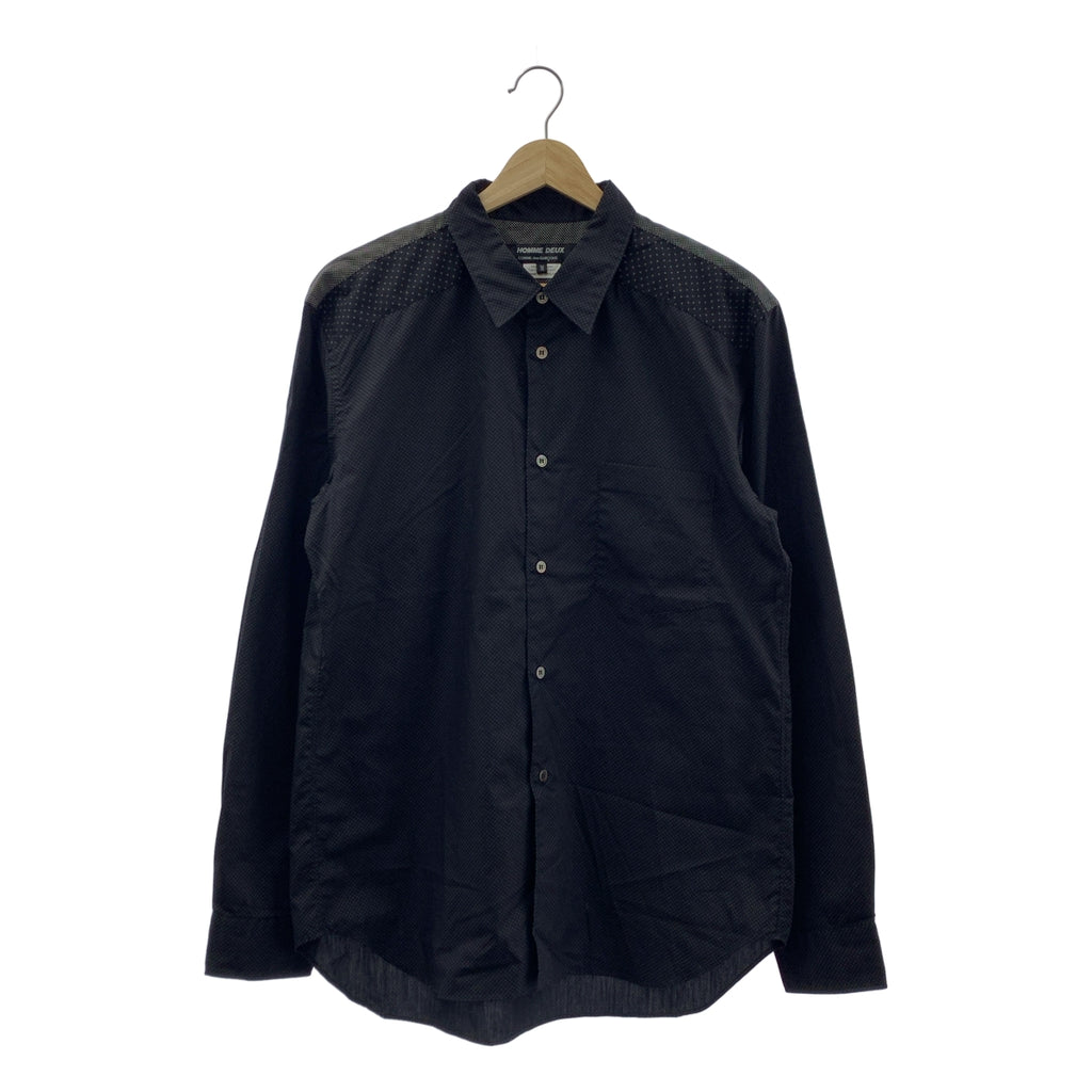 COMME des GARCONS HOMME DEUX / 콤데 갤슨 옴두 | 2014SS | 총 무늬 레귤러 컬러 오버 셔츠 | M |