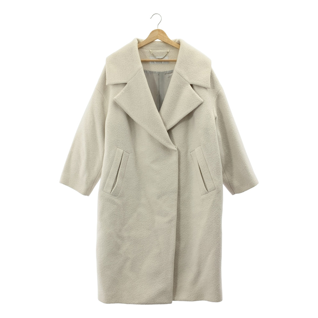 ADORE / アドーア | ウール クレーター メルトンコート | 36 | ホワイト | レディース