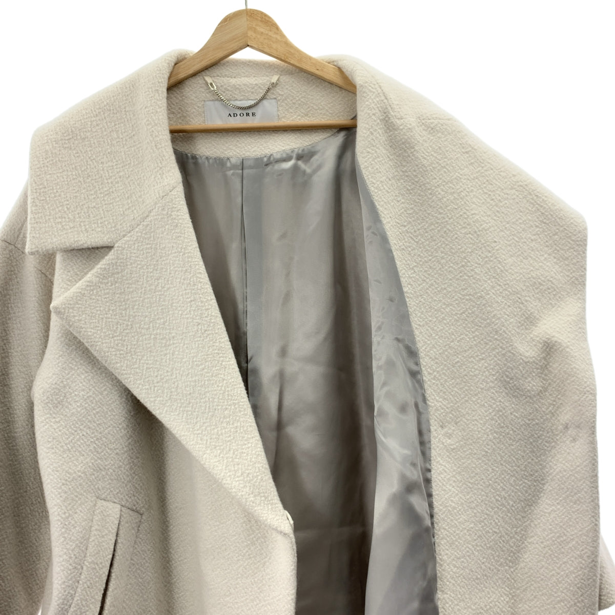 ADORE / アドーア | ウール クレーター メルトンコート | 36 | ホワイト | レディース