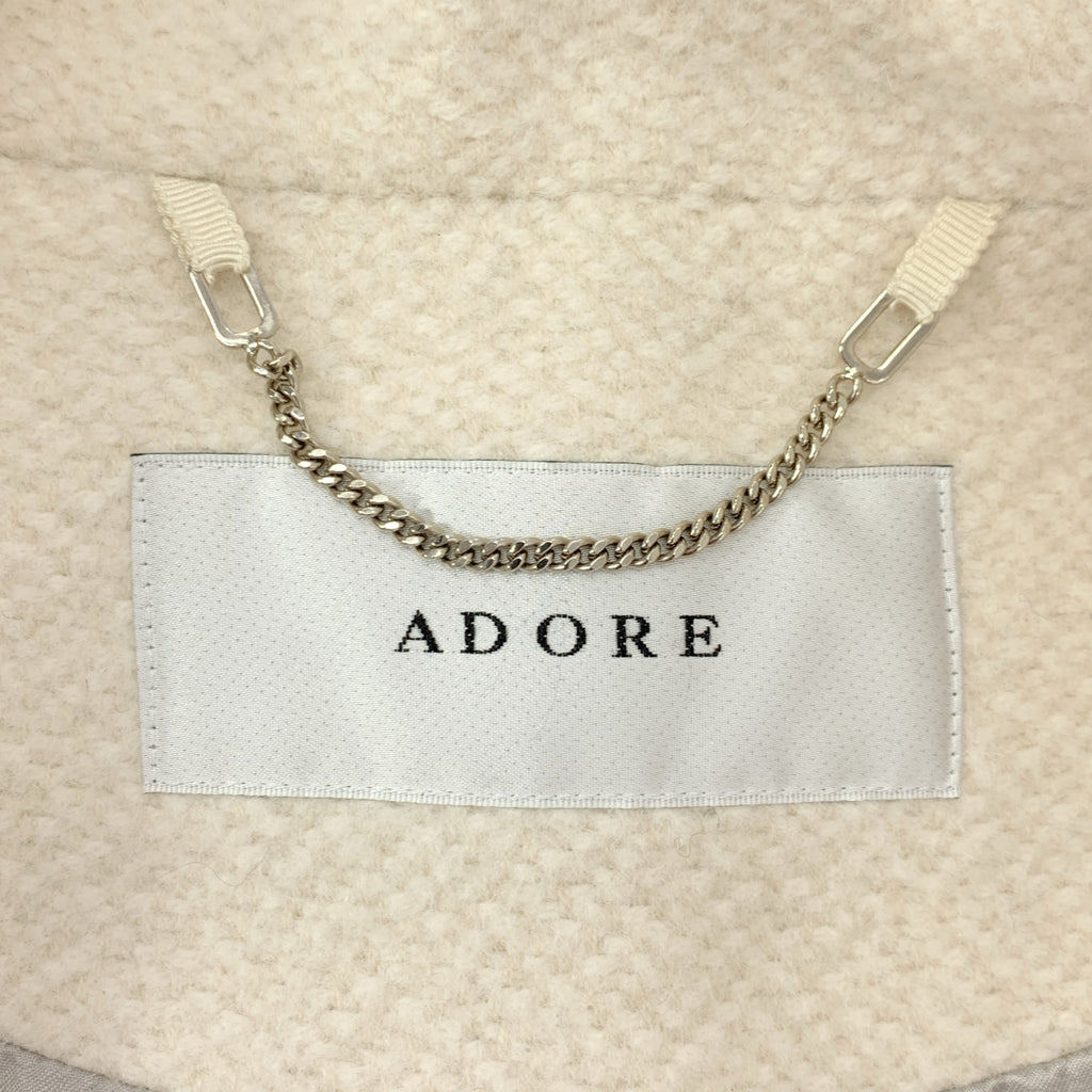 ADORE / アドーア | ウール クレーター メルトンコート | 36 | ホワイト | レディース