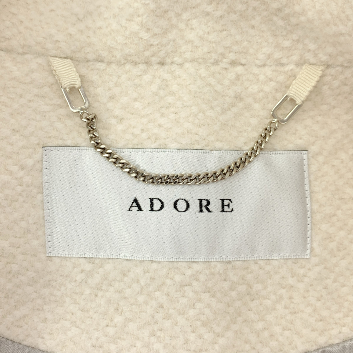 ADORE / アドーア | ウール クレーター メルトンコート | 36 | ホワイト | レディース