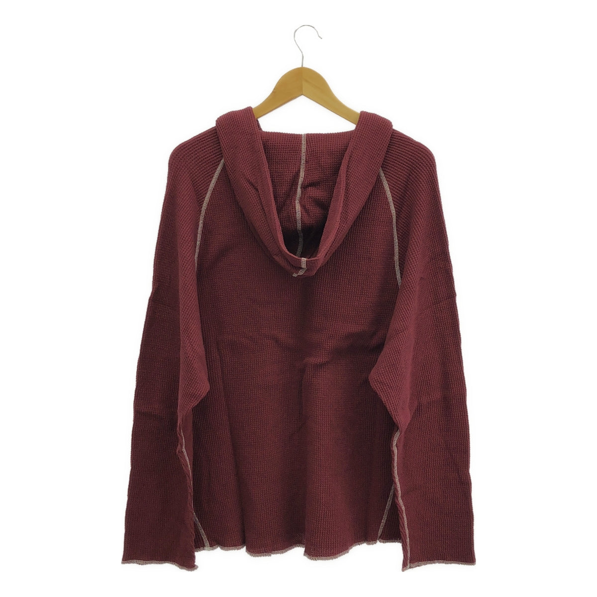 [New] prasthana / Prasthana | Deep V Hoodie | M | Burgundy | Men's