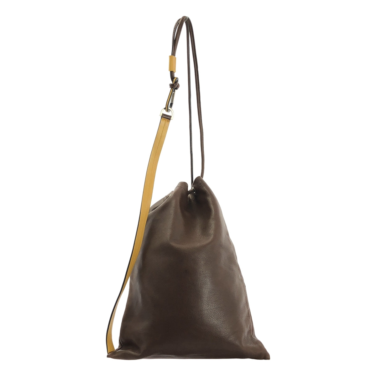 Salvatore Ferragamo | KENTUCKY 抽繩皮革肩背包 | 棕色 | 男款