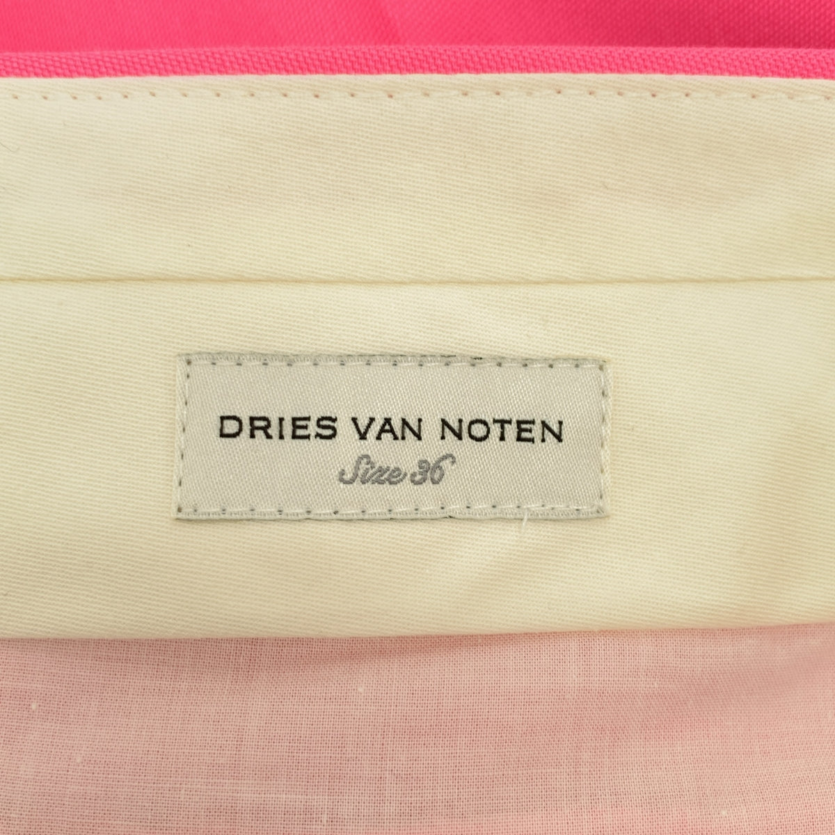 【미품】 DRIES VAN NOTEN / 드리스 반 노텐 | 폴리 에스테르 울 2 탁 슬랙스 팬츠 | 36 | 핑크 | 여성