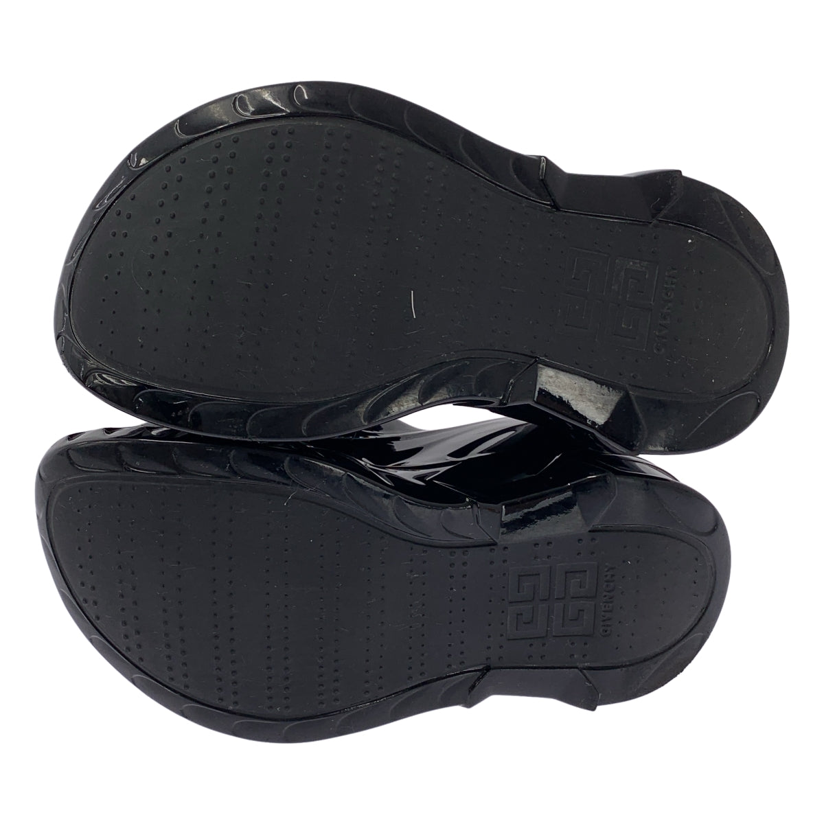 GIVENCHY / 지방시 | 특허 가죽 로고 플랫폼 샌들 | 35 | 여성