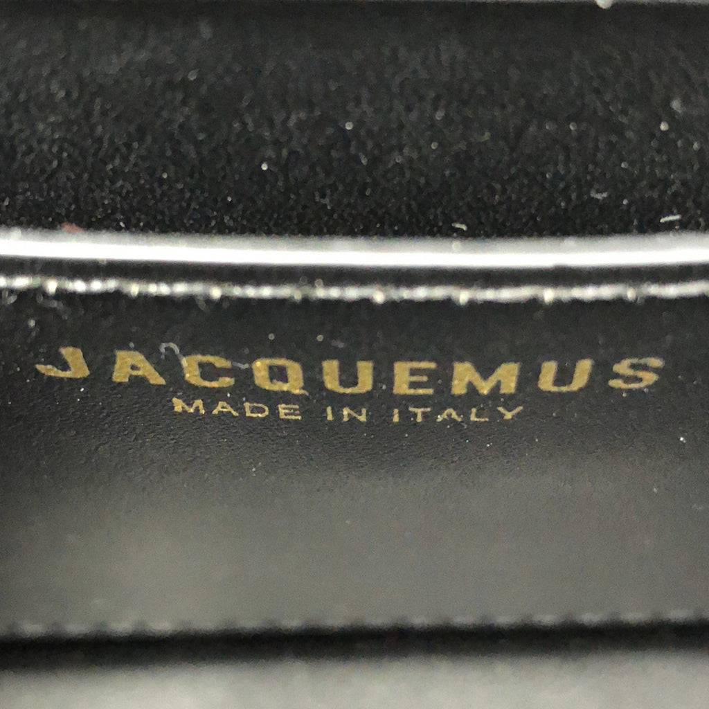 [狀況極佳] JACQUEMUS | Le Chiquito Moyen 雙向皮革標誌手提包配肩帶 | 黑色 | 女款