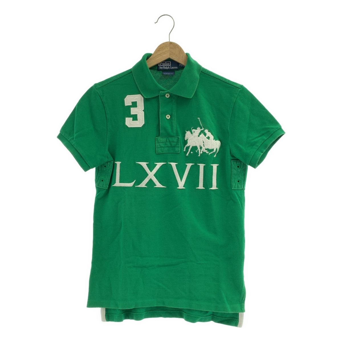 POLO RALPH LAUREN / 폴로랄프로렌 | LXVII / 조랑말 넘버링 패치 폴로 셔츠 컷소우 | S | 남성