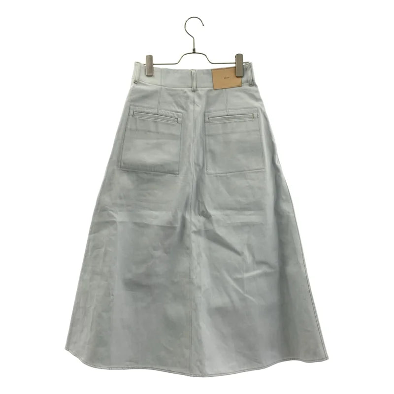 ebure / エブール | リアクティブ デニム トラペーズ スカート | 38 | レディース