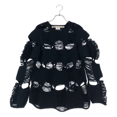 COMME des GARCONS / コムデギャルソン | 2024AW | Distressed Sweater 製品加工 ウール ニット プルオーバー | S | レディース