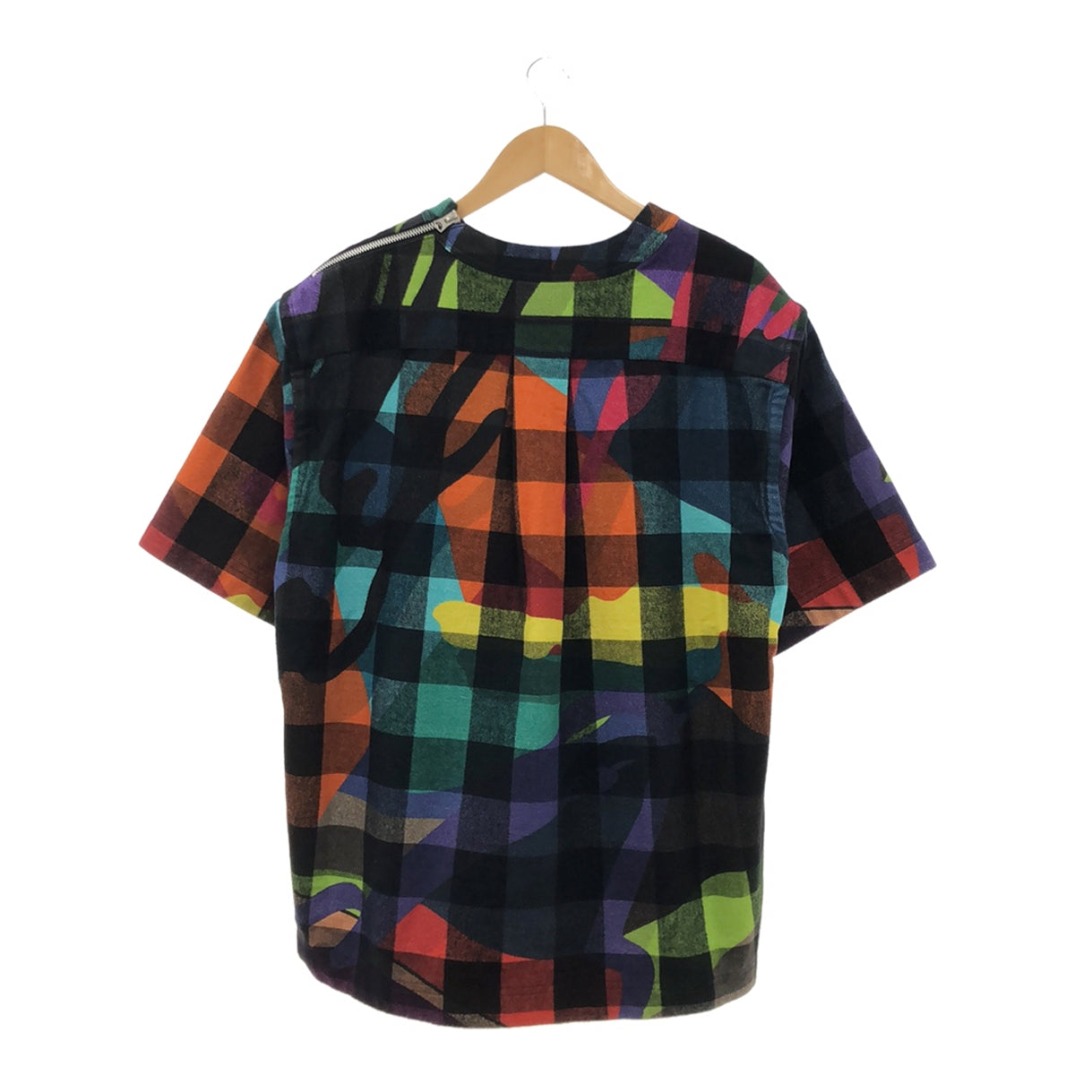 sacai / 사카이 | × KAWS / 카우즈 sacai Plaid Pullover / 플란넬 포켓 슬릿 풀오버 컷소우 | 3 | 멀티 컬러 | 남성