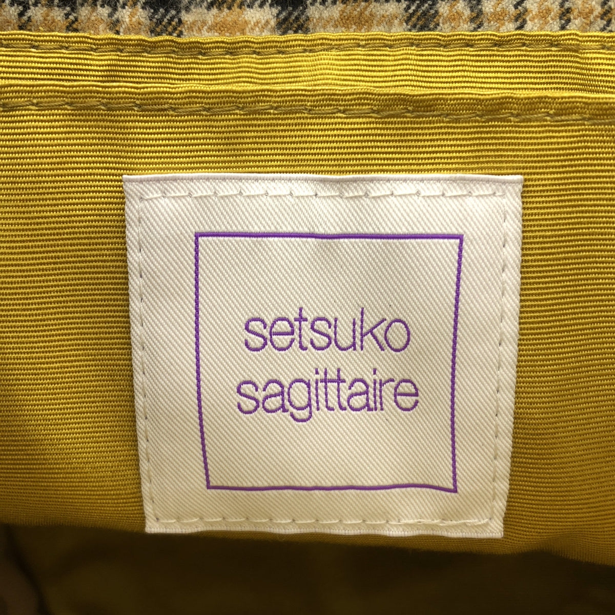 SETSUKO SAGITTAIRE / セツコサジテール | 2WAY チェック フリルバッグ | ベージュ / ブラウン | レディース