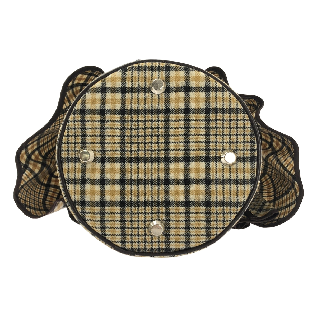 SETSUKO SAGITTAIRE / セツコサジテール | 2WAY チェック フリルバッグ | ベージュ / ブラウン | レディース