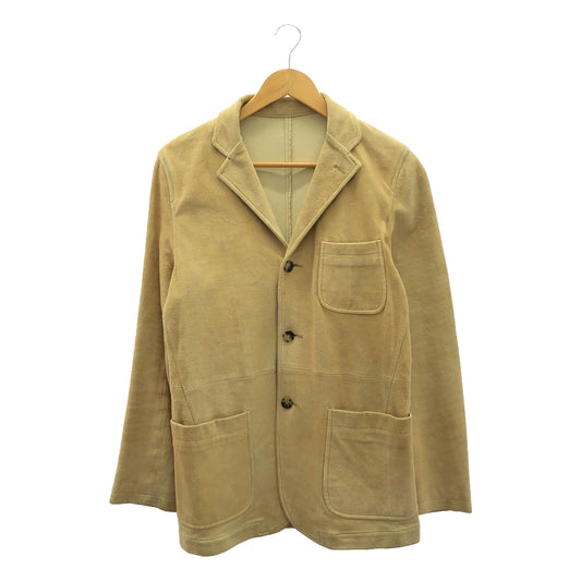 BEAMS PLUS | Goat leather suede 3B tailored jacket | M | Beige | Men's