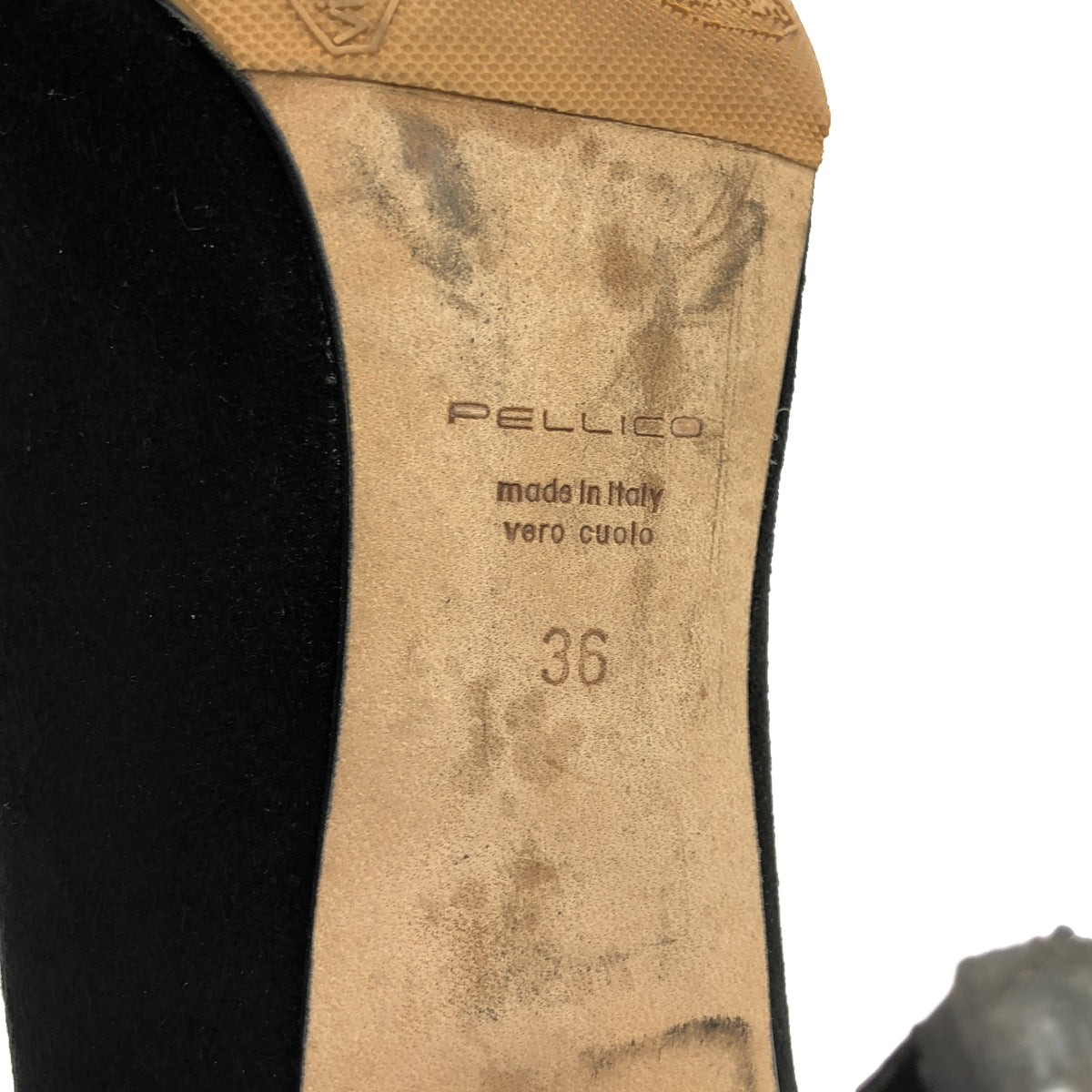 PELLICO / ペリーコ | スエードポインテッドトゥパンプス | 36 | ブラック | レディース