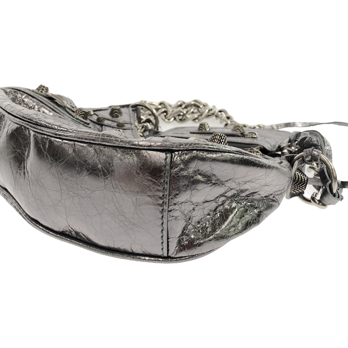 【美品】  BALENCIAGA / バレンシアガ | Le Cagole /  ル・カゴール ショルダーバッグショルダーバッグ / ポーチ・ミラー付き | silver | レディース