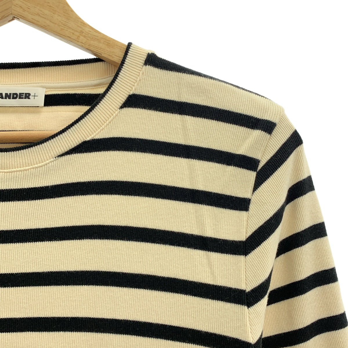 JIL SANDER+ | 背帶標誌棉質條紋上衣 | XL | 女款