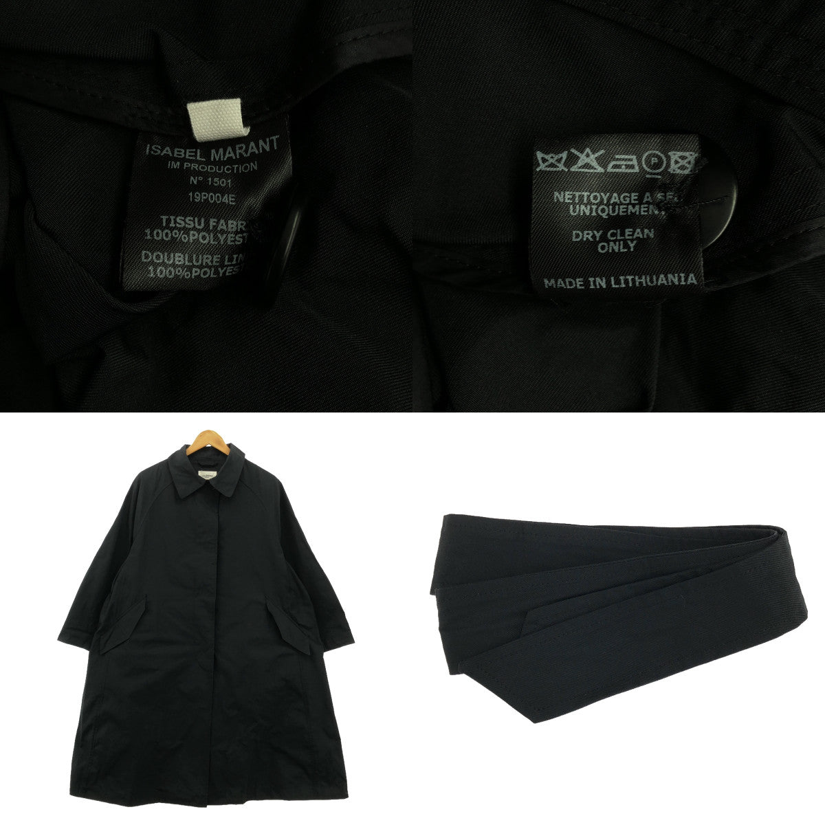 [狀況良好] ISABEL MARANT ETOILE |大衣 |尺寸 36 |黑色 |女性的