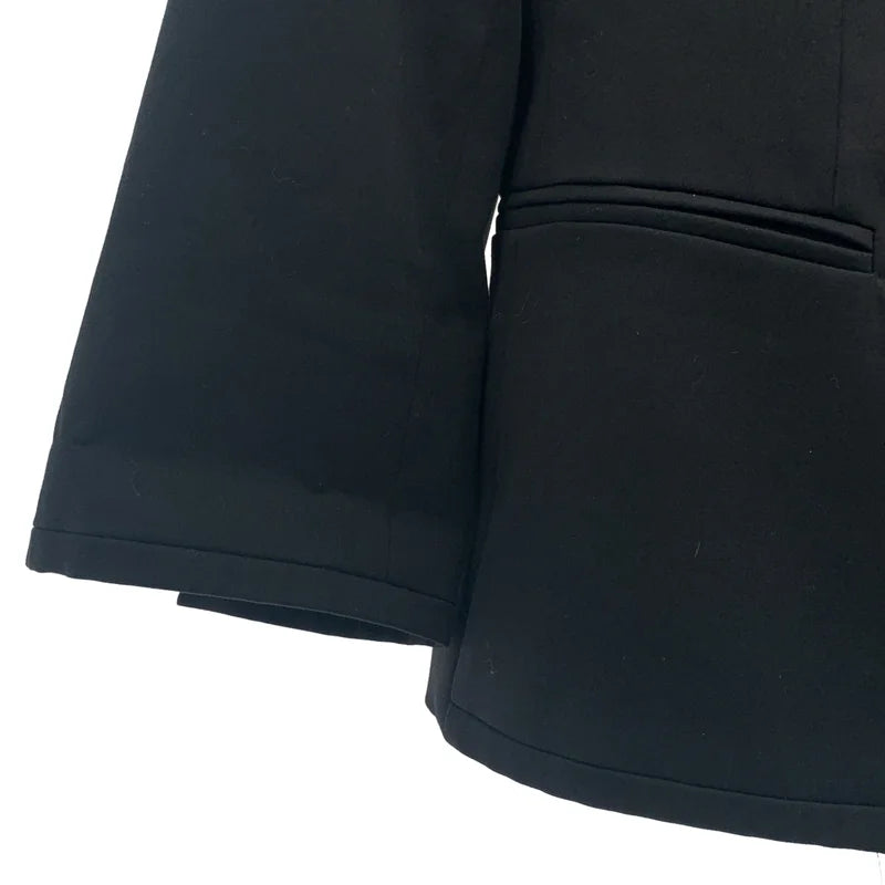 Max Mara / マックスマーラ | 白タグ / コットン テーラードジャケット | 32 | ブラック | レディース