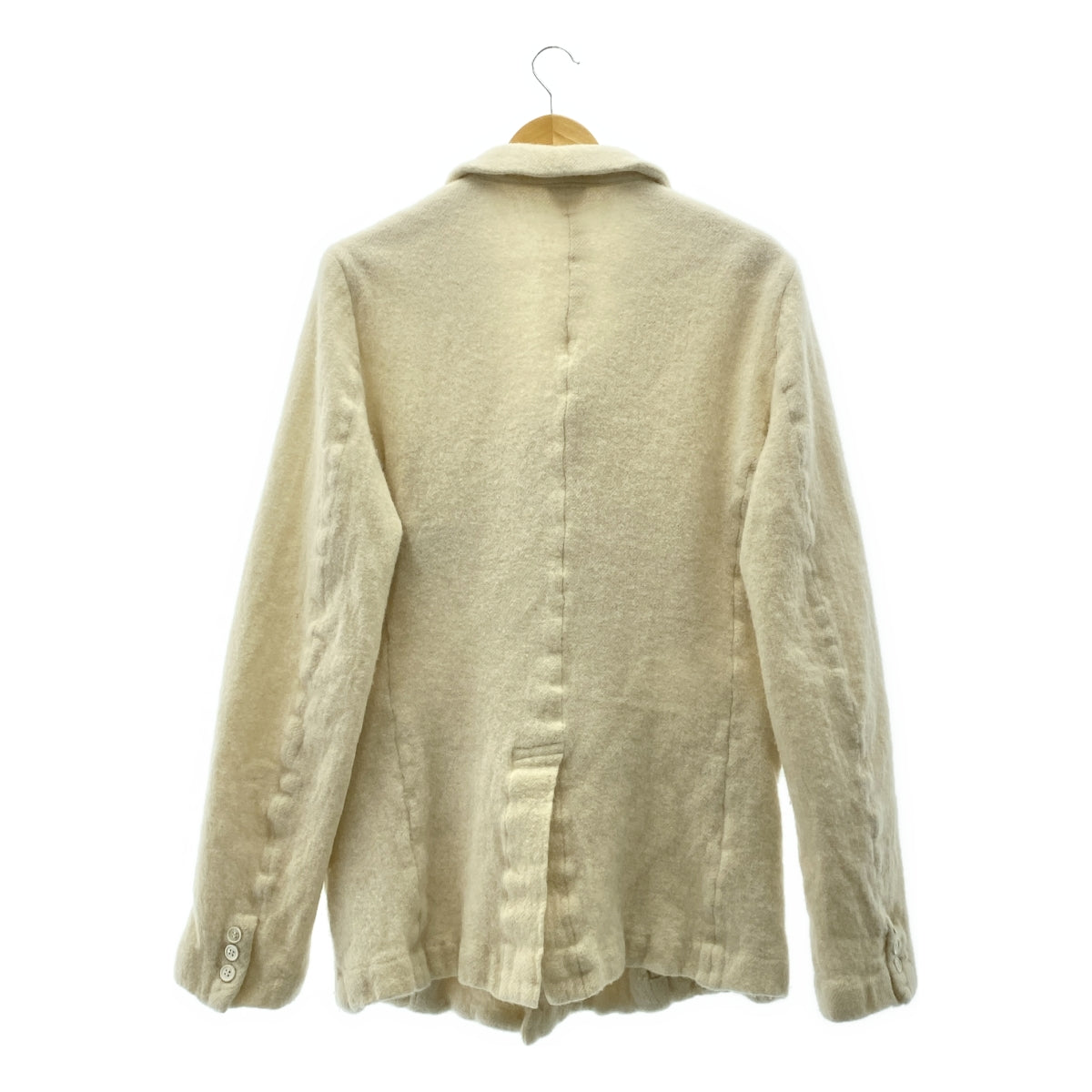 [狀況良好] COMME des GARÇONS HOMME PLUS | 2024 秋冬 |羊毛縮水雙排扣外套| SHOPBOP L 號 |灰白色|男士