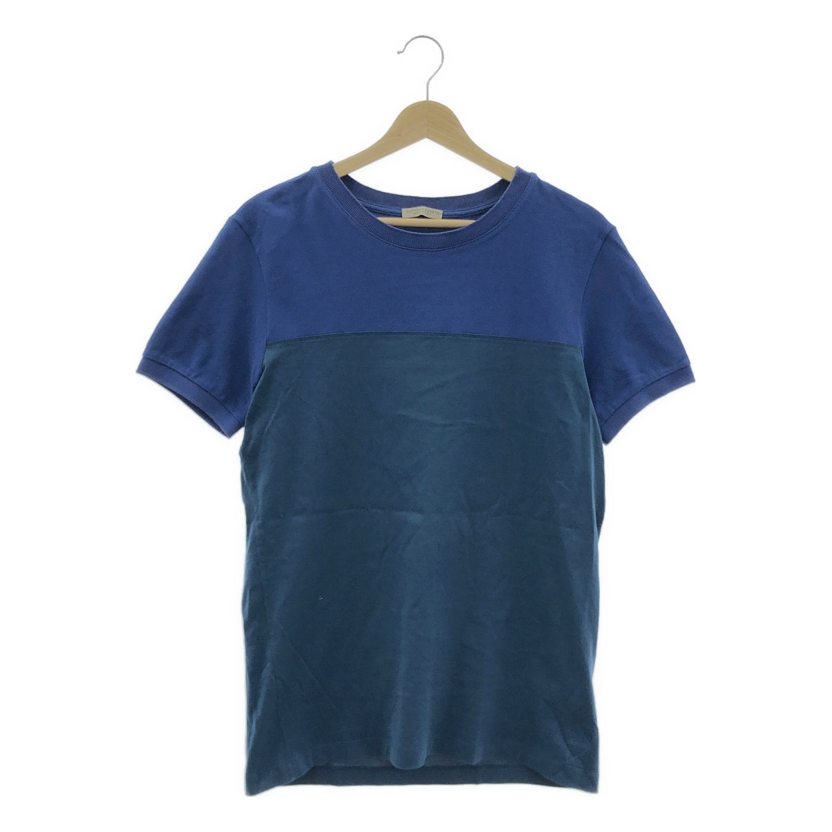 BOTTEGA VENETA / ボッテガヴェネタ | コットン バイカラー クルーネック Tシャツ | 46 | ブルー | メンズ