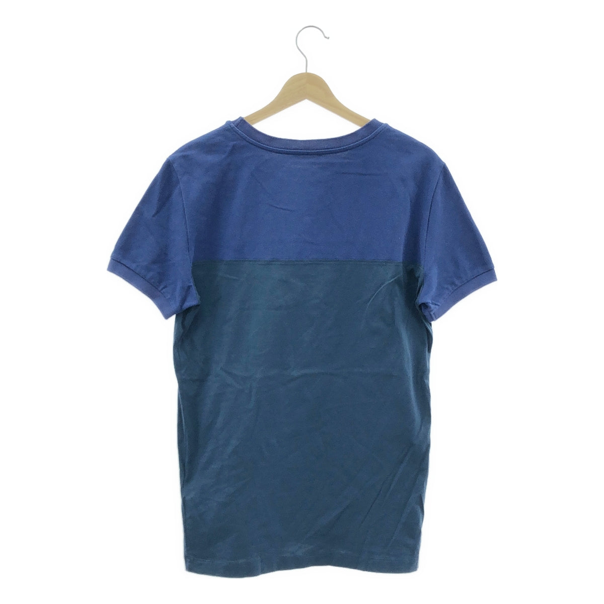BOTTEGA VENETA / ボッテガヴェネタ | コットン バイカラー クルーネック Tシャツ | 46 | ブルー | メンズ