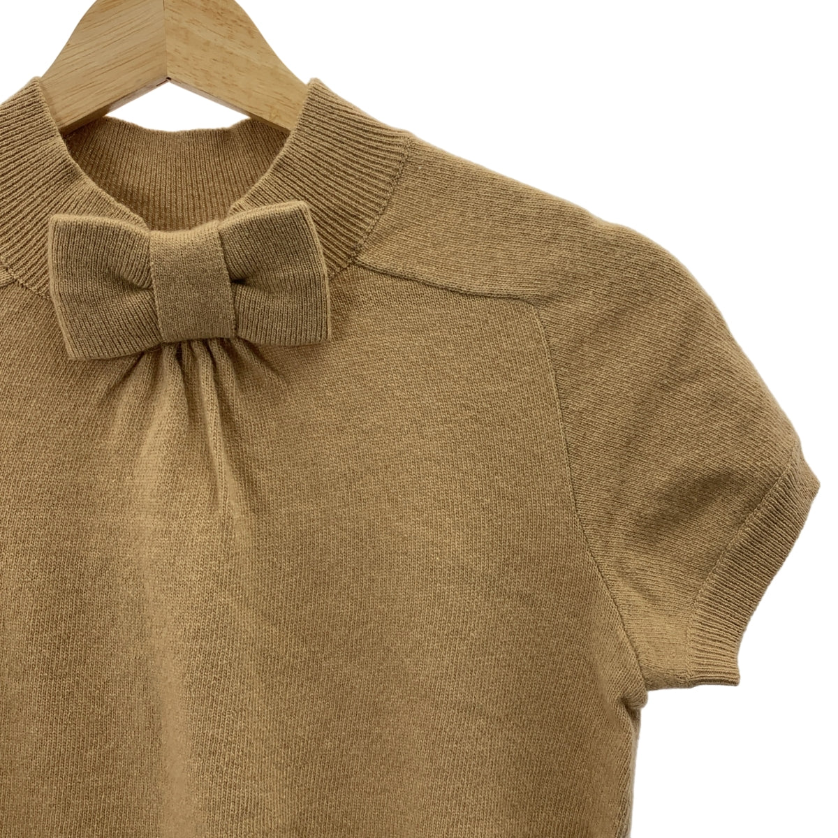 RED VALENTINO | 羊毛前領帶針織衫 | XS | 米色 | 女款